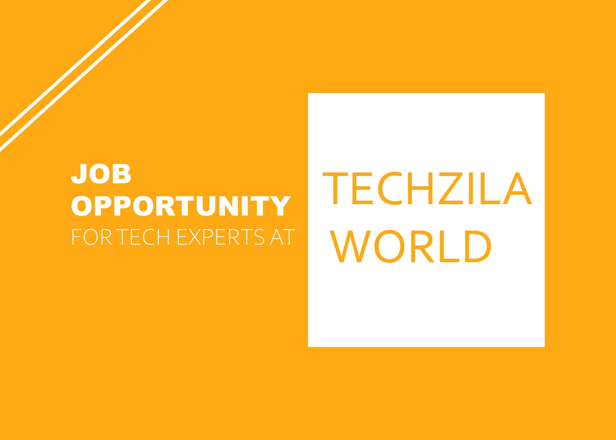 Job Opportunity for Tech Experts at Techzilla World